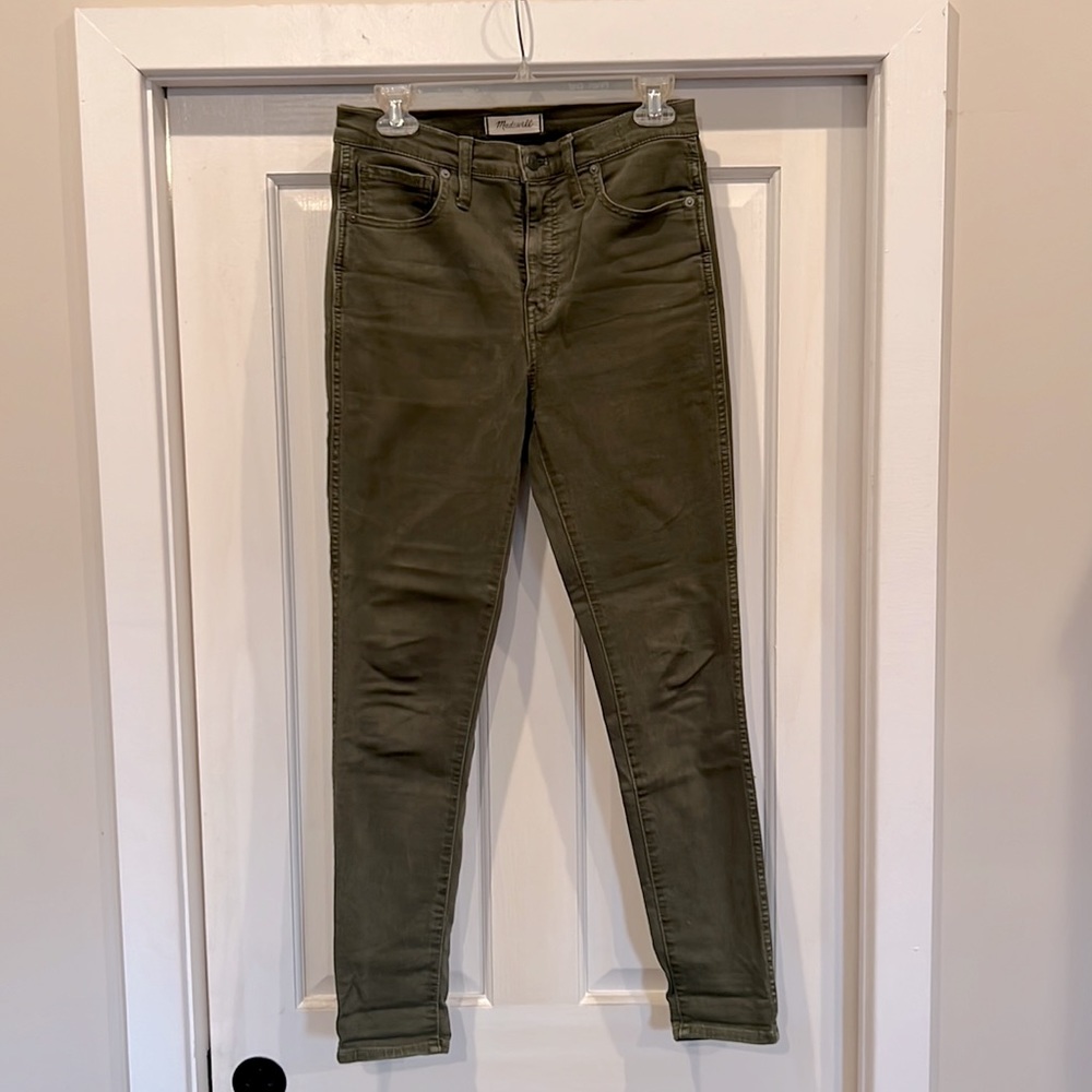 Olive Green Size 28 Madewell Jeans Stretch Skinny 10” High Waist